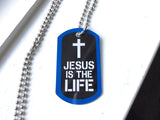 'Jesus Strong' Dog-Tag Chain Necklace