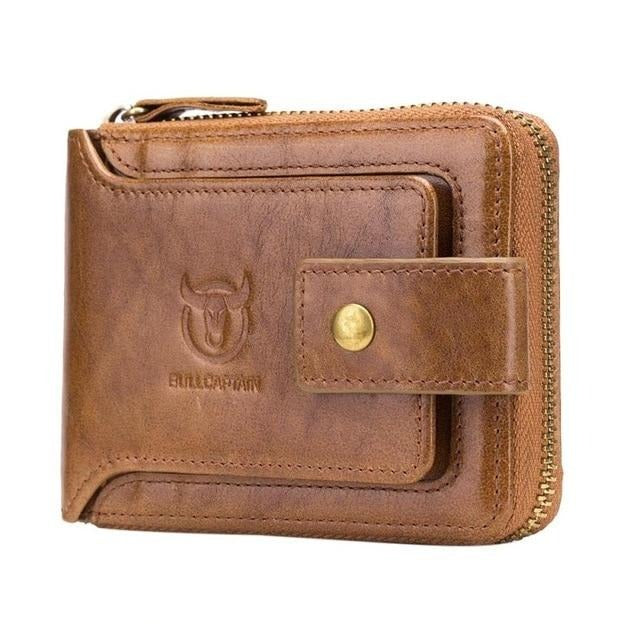 Wallet in bullcalf leather with compartment