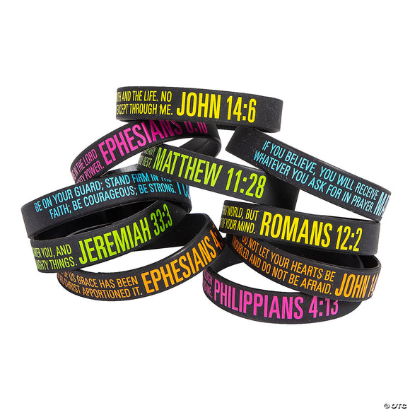 Bible Verse Rubber Wristband