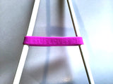 Jesus Loves Me Rubber Wristband, purple