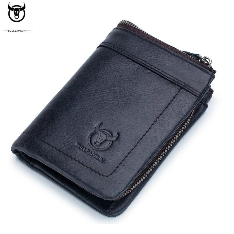 Bullcaptain Large Capacity Genuine Leather Bifold Wallet/Credit